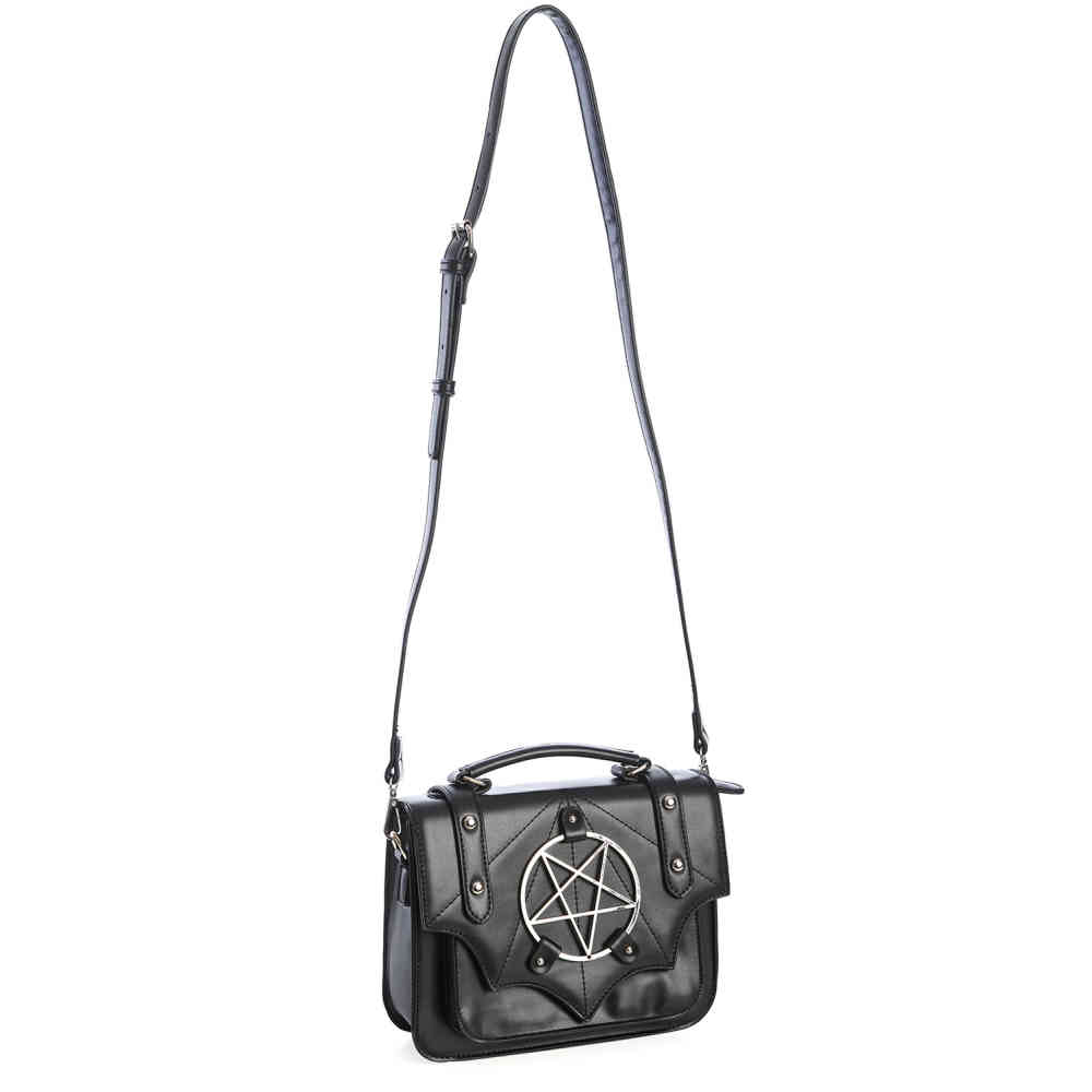 Banned - Moloch Pentagram Schoudertas - Zwart